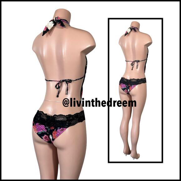 Beach Bunny Mercy Me  Rose and Rhinestone One Piece Monokini SZ L $259 - Picture 9 of 14